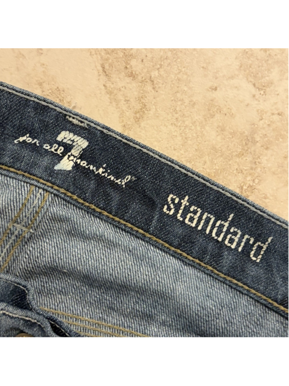 7 For All ManKind Straight Fit Men's Jeans Blue size 32x30 - Picture 4 of 6